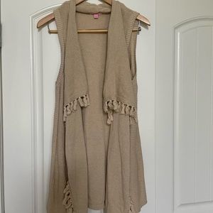 Lilly Pulitzer Tan Sleeveless Sweater Vest